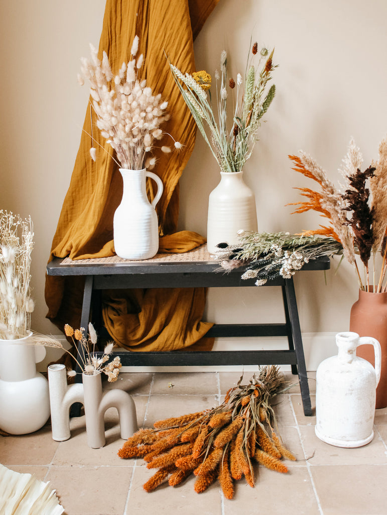 Droogboeket Autumn vibes - Herfstboeket Bruin Geel Groen - Droogboeketten