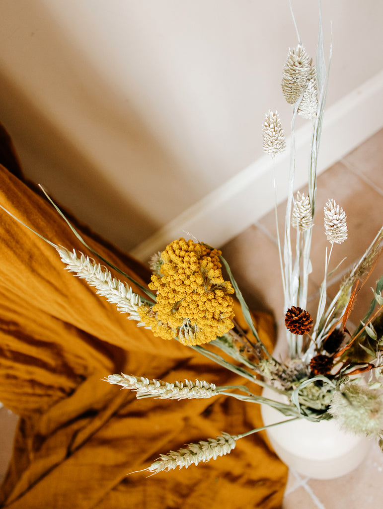 Droogboeket Autumn vibes - Herfstboeket Bruin Geel Groen - Droogboeketten