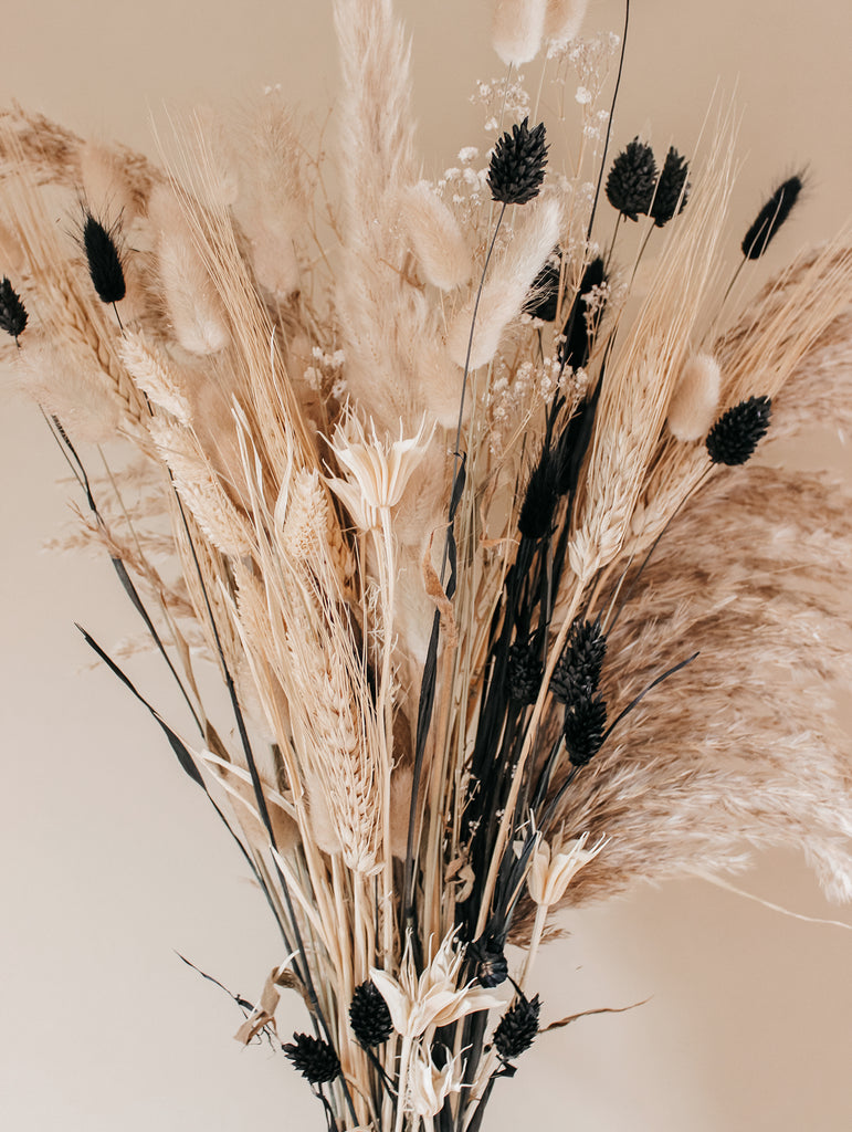 droogbloemen boeket zwart naturel