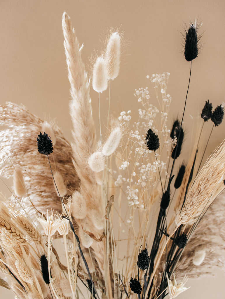 Droogbloemen boeket zwart naturel