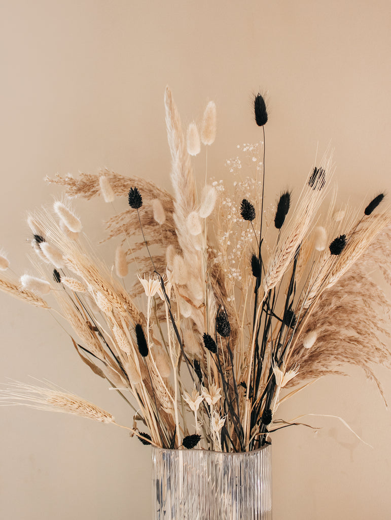 droogbloemen boeket zwart naturel