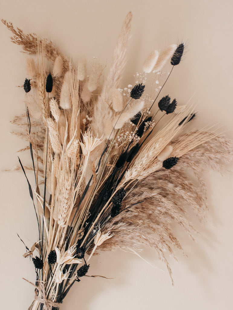 Droogbloemen boeket zwart naturel