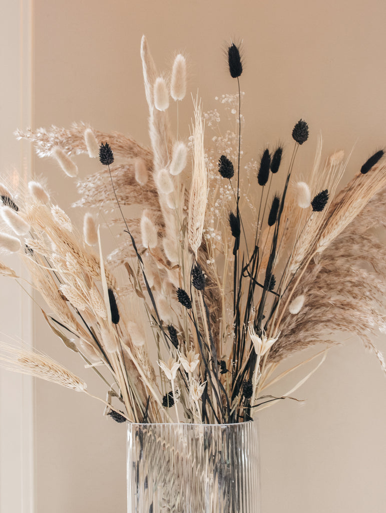 Droogbloemen boeket naturel zwart Droogboeket Neutrals by night - Droogboeketten
