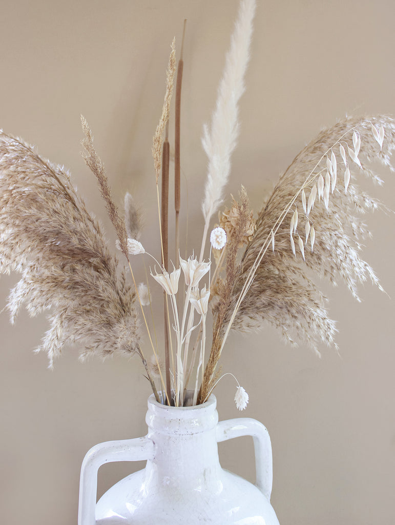 Droogbloemen boeket Neutrals pluimen beige