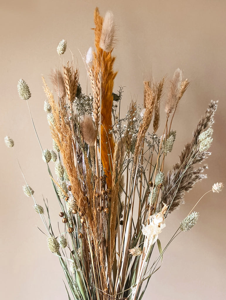 Droogboeket Kris - Droogbloemen boeket Terracotta pluimen gipskruid nigella - Veldboeket - Flowers to stay