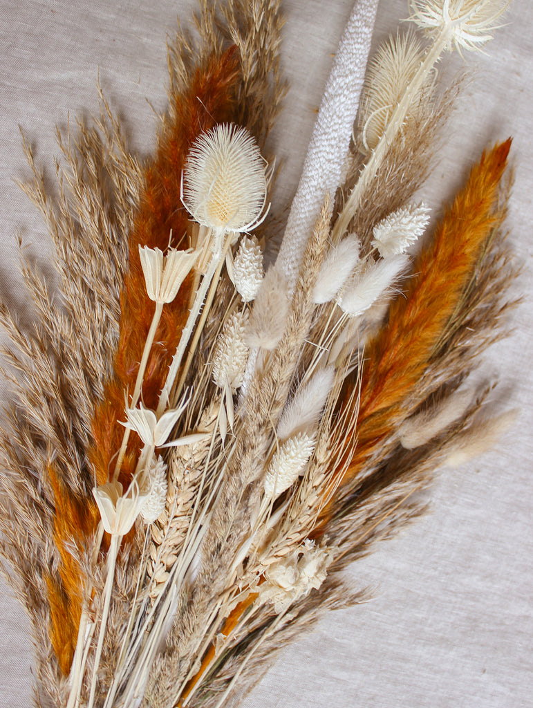 Droogbloemen boeket Natural spirit - Neutrals en Terracotta pluimen - Droogboeketten