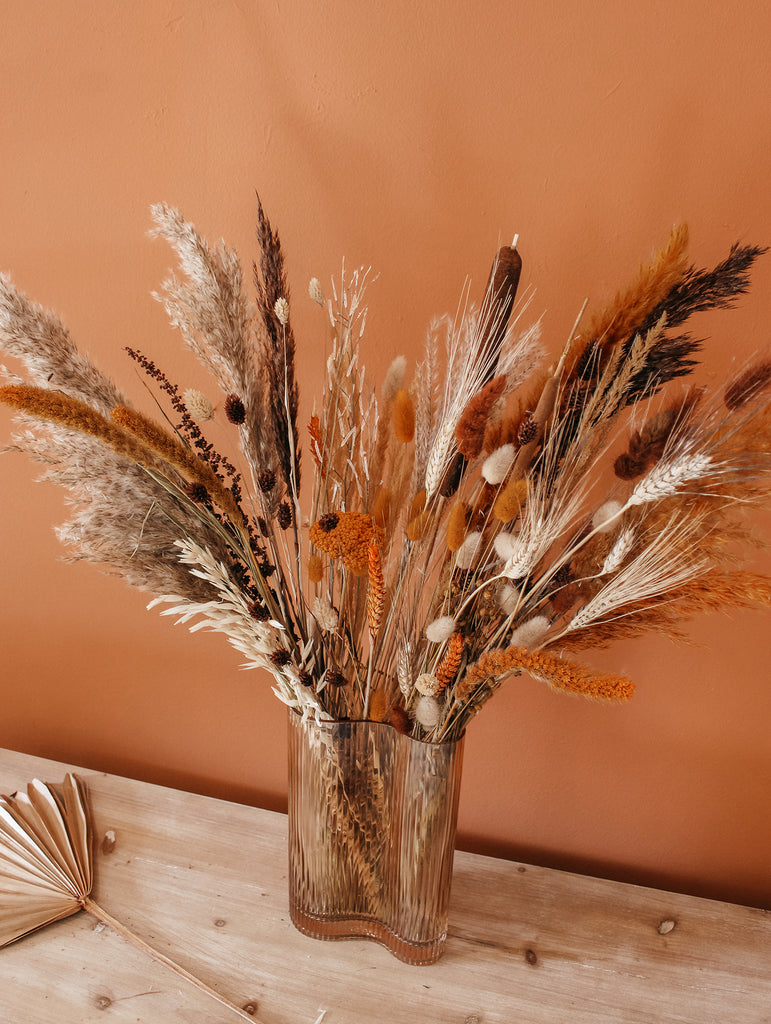Droogboeket herfst oranje