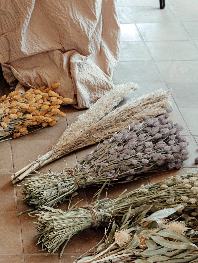 Gedroogde bos Phalaris - lila - droogbloemen online - fts atelier - flowers to stay  sfeer